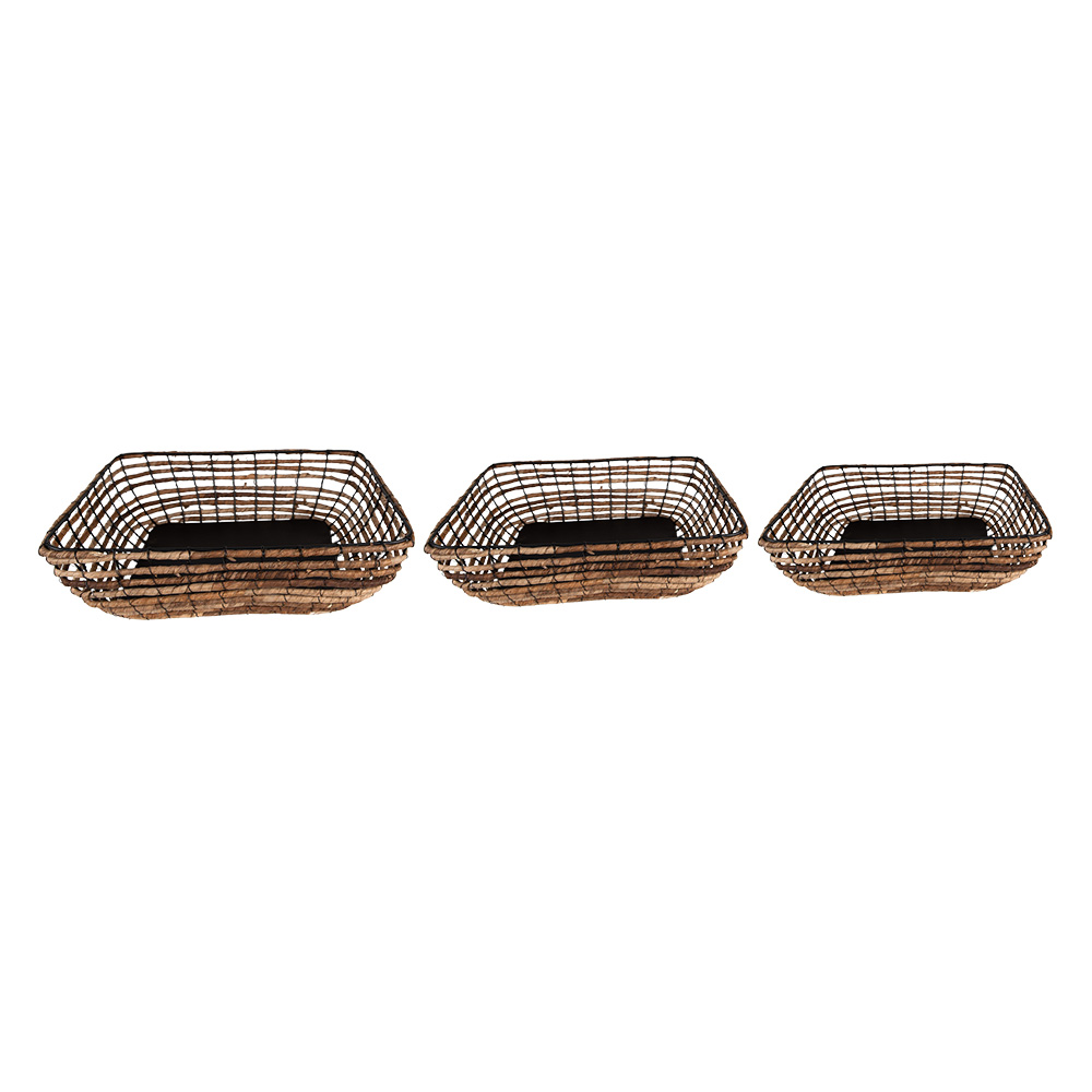 [6RO0593] Manden (set van 3) 41x31x12 / 36x26x10 / 31x21x8 cm