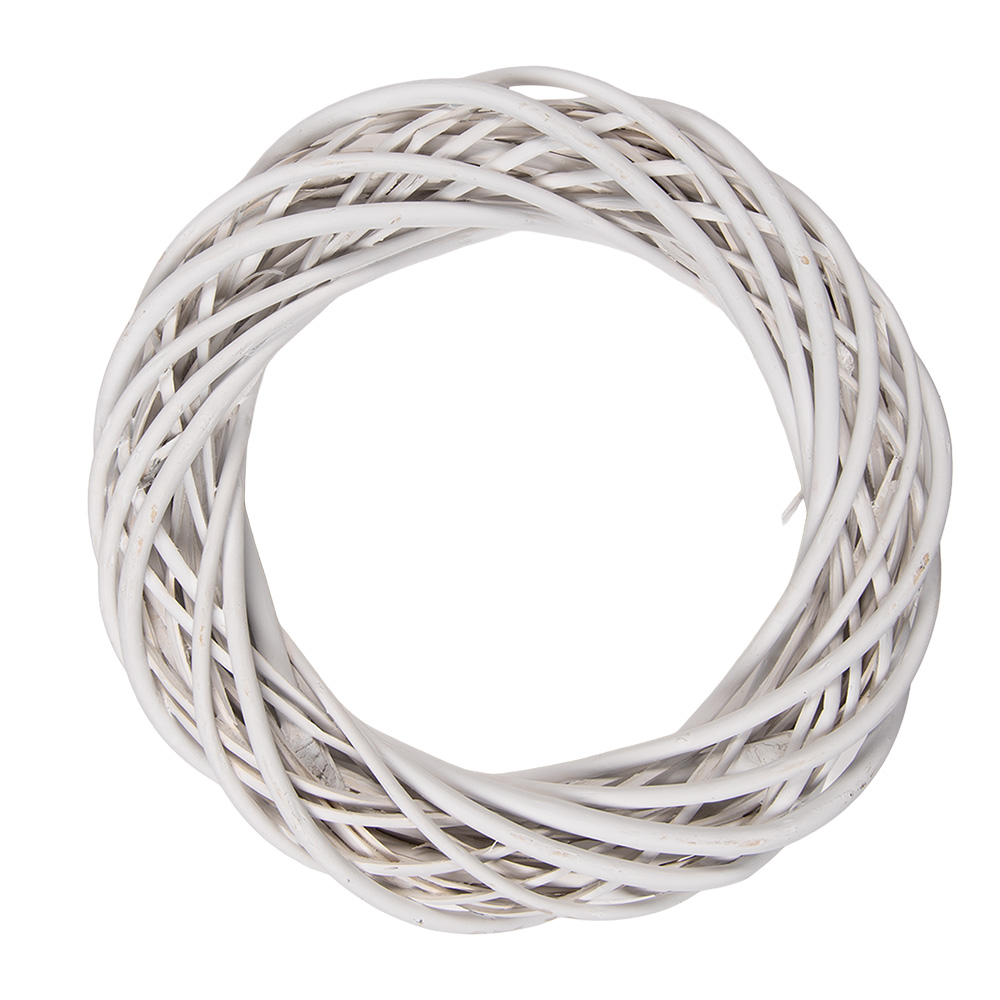 [6RO0600SW] Decoration Ghirlanda Bianco Ø 30x6 cm