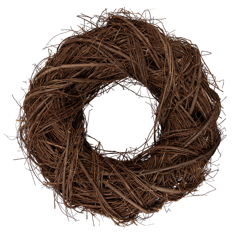 [6RO0601M] Decoration Couronne Marron Ø 40x11 cm