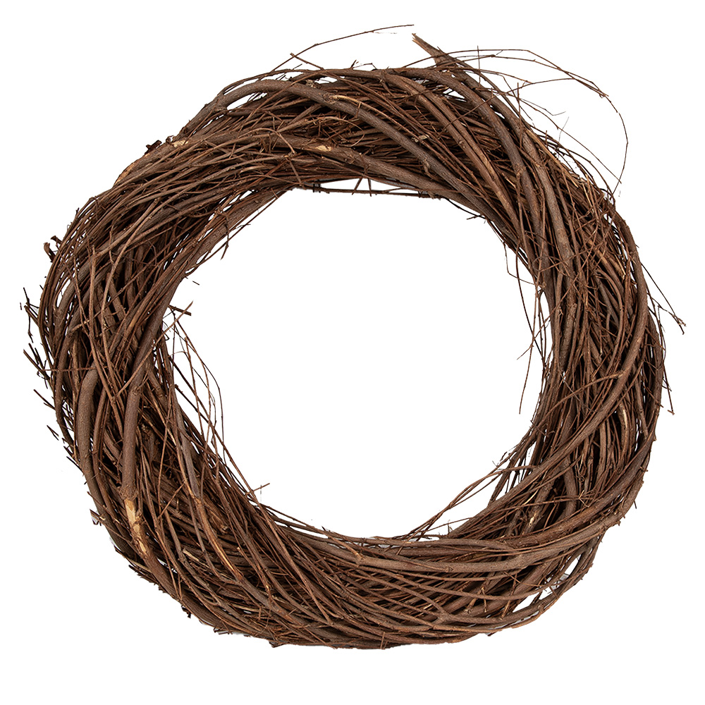 [6RO0602S] Decoration Couronne Marron Ø 30x5 cm