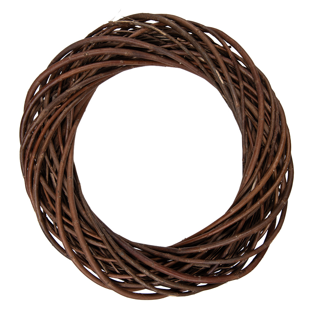[6RO0604L] Decoration Couronne Marron Ø 50x8 cm