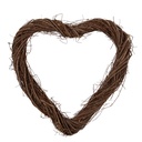 Decoration Ghirlanda Cuore Marrone 40x40x4 cm