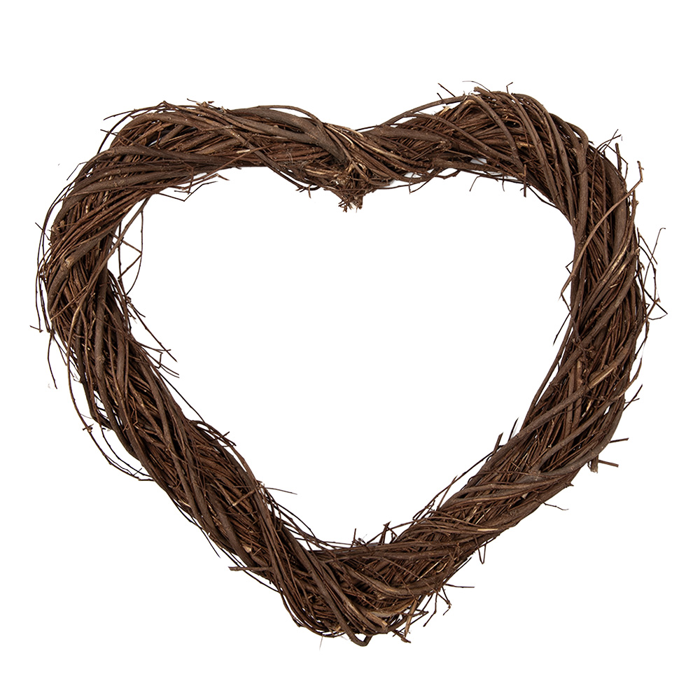 [6RO0606S] Decoration Couronne Cur Marron 30x30x3 cm