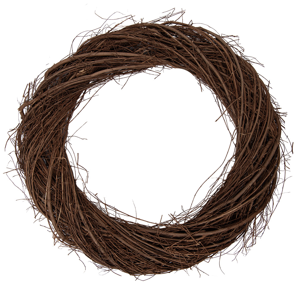 [6RO0607XL] Decoration Couronne Marron Ø 55x6 cm