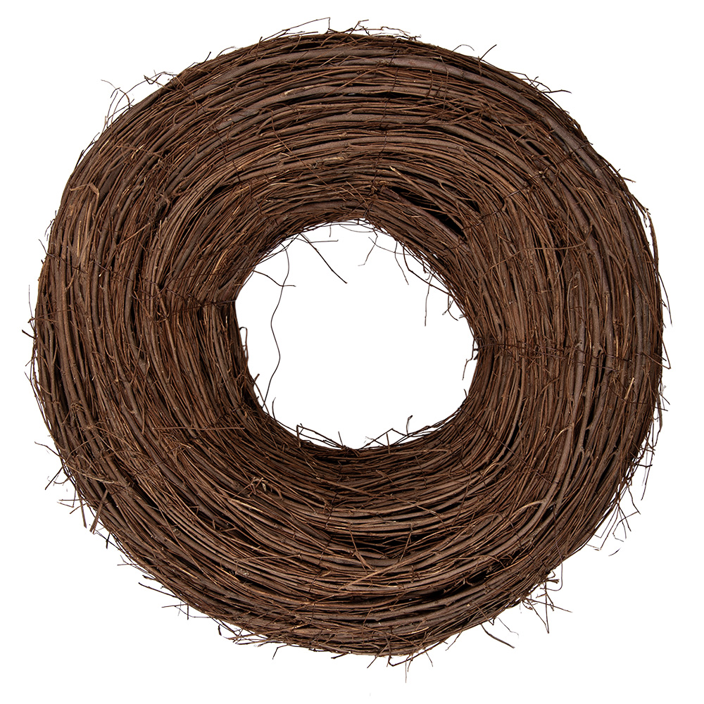[6RO0608L] Decoration Couronne Marron Ø 50x14 cm