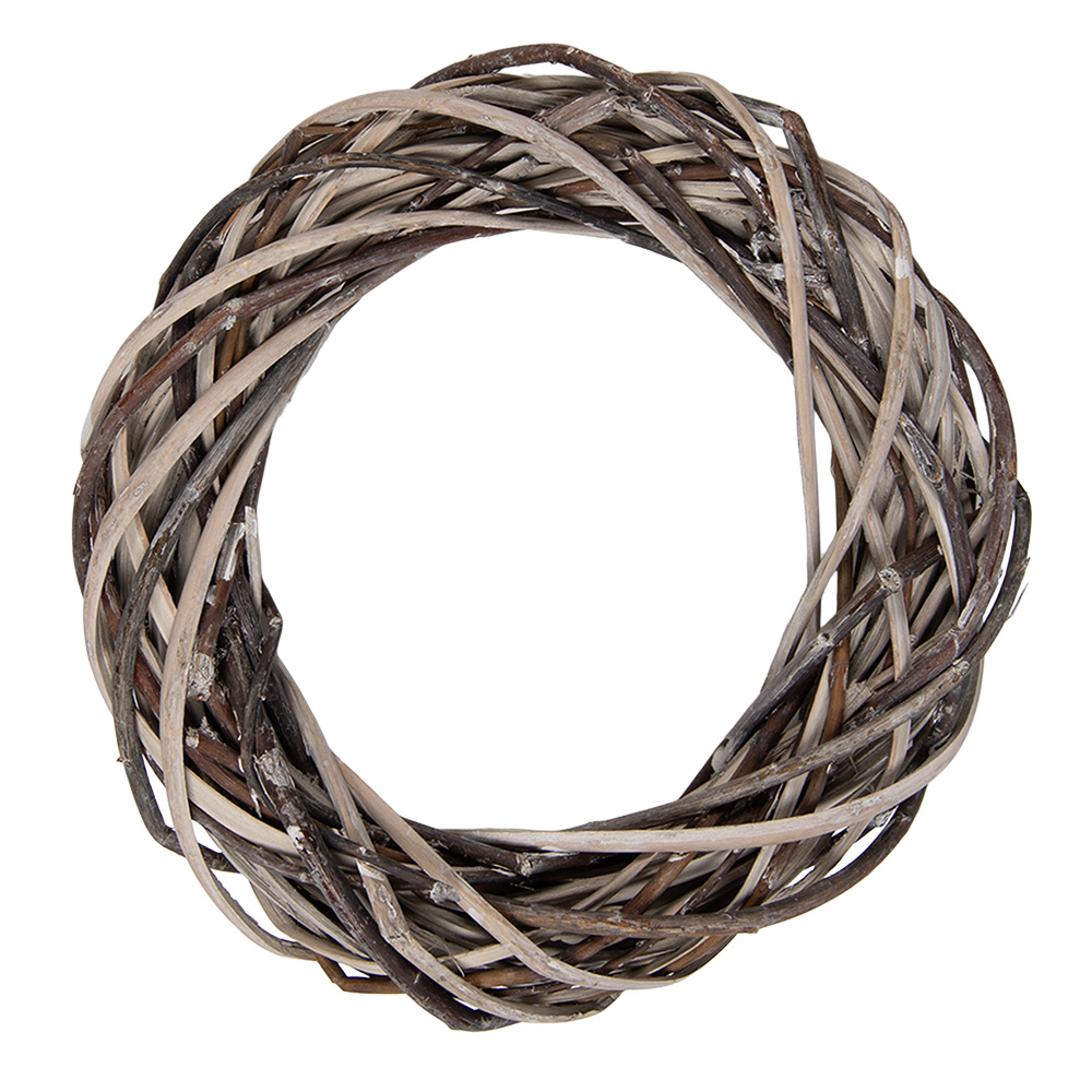 [6RO0610S] Decoration Ghirlanda Marrone Beige Ø 20x4 cm