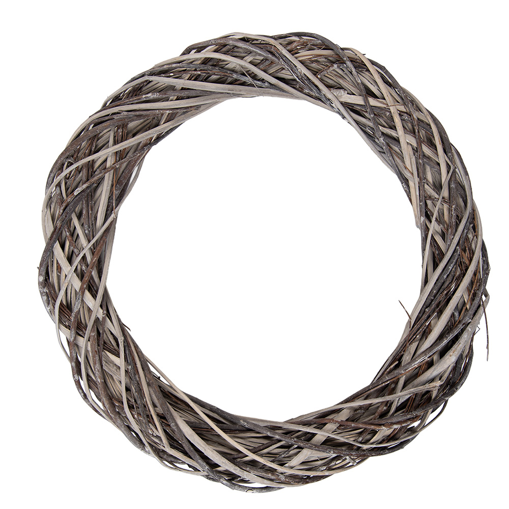[6RO0610XL] Decoration Couronne Marron Beige Ø 50x9 cm