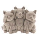 Deko Katze Grau 22x10x16 cm