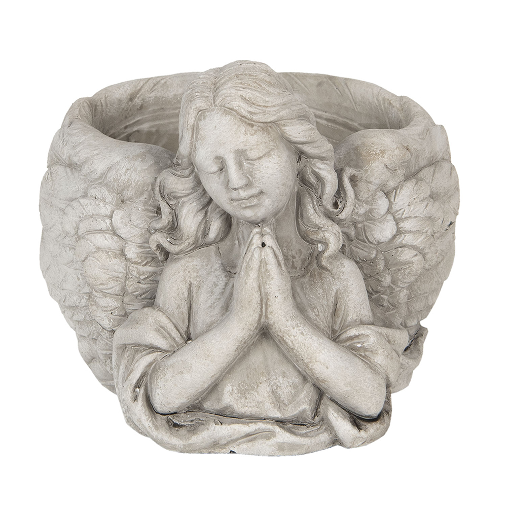 [6TE0282M] Bloempot engel 19x17x14 cm