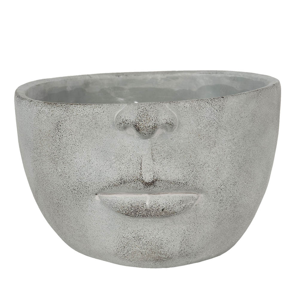 [6TE0295] Blumentopf für Innen Grau 24x23x15 cm