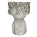 Pot de fleurs d'intérieur Gris 11x11x18 cm
