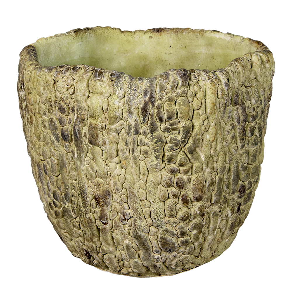 [6TE0363L] Vaso Porta Pianta Verde Ø 20x18 cm