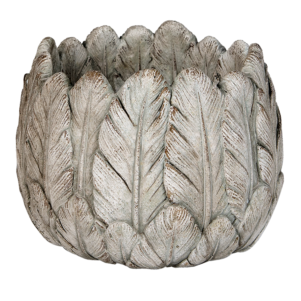 [6TE0368M] Vaso Porta Pianta Grigio Ø 19x16 cm