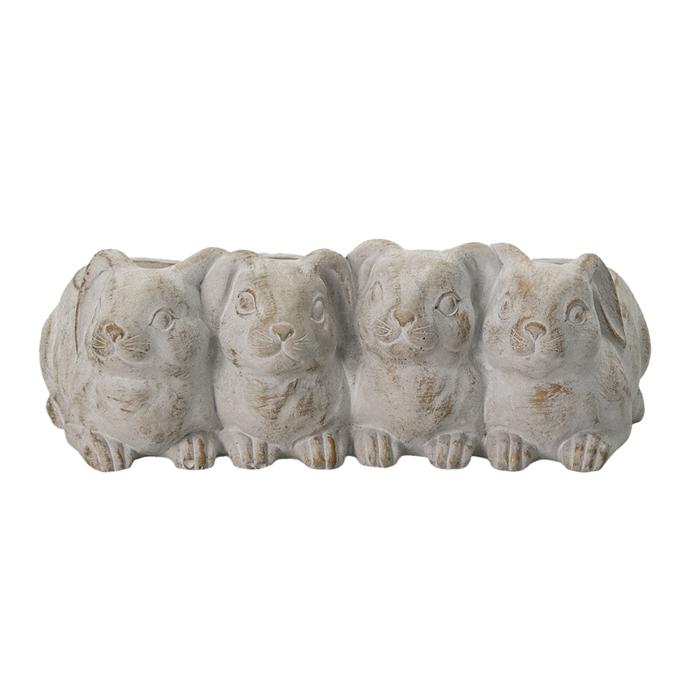 [6TE0373] Blumentopf konijnen 33x19x11 cm
