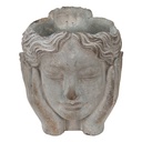 Vaso Porta Pianta Capo Grigio, Blu 14x16x17 cm