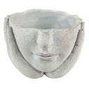 Vaso Porta Pianta Capo Beige, Grigio 17x17x11 cm