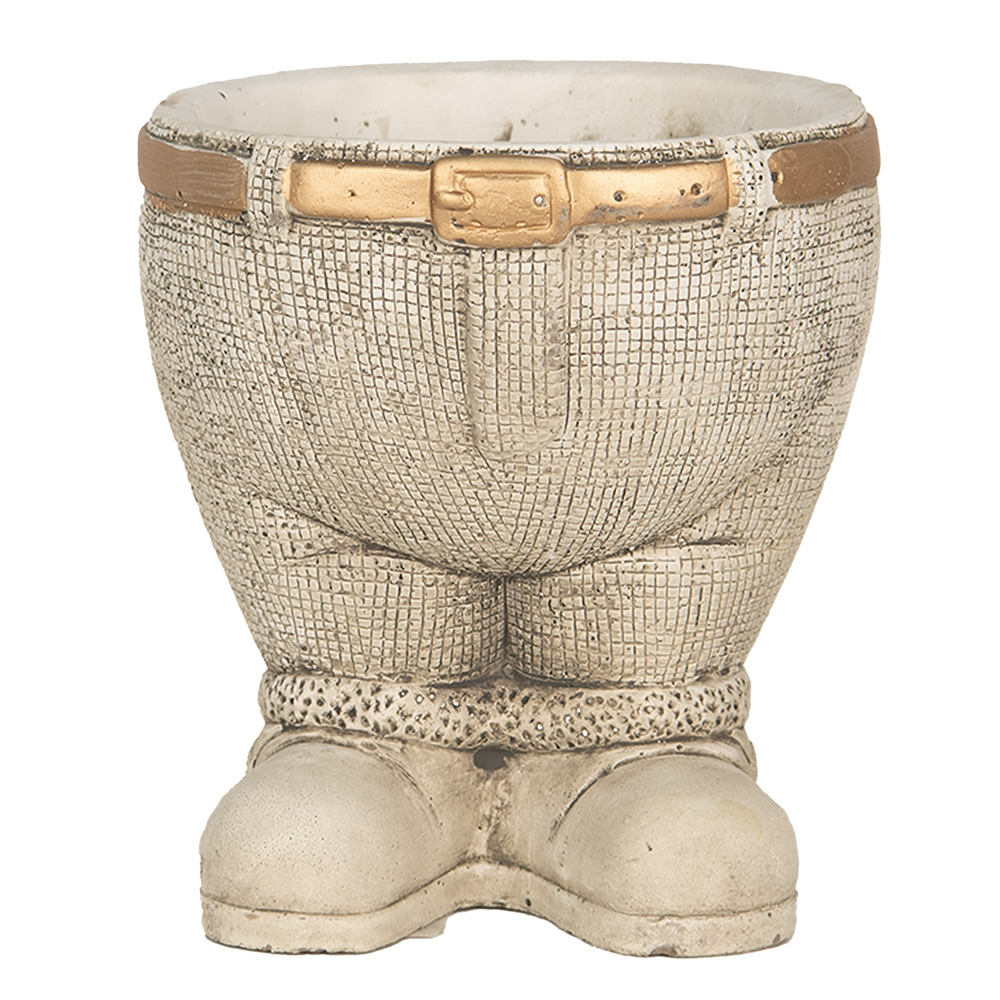 [6TE0496] Flower Pot Inside Grey Ø 15x17 cm