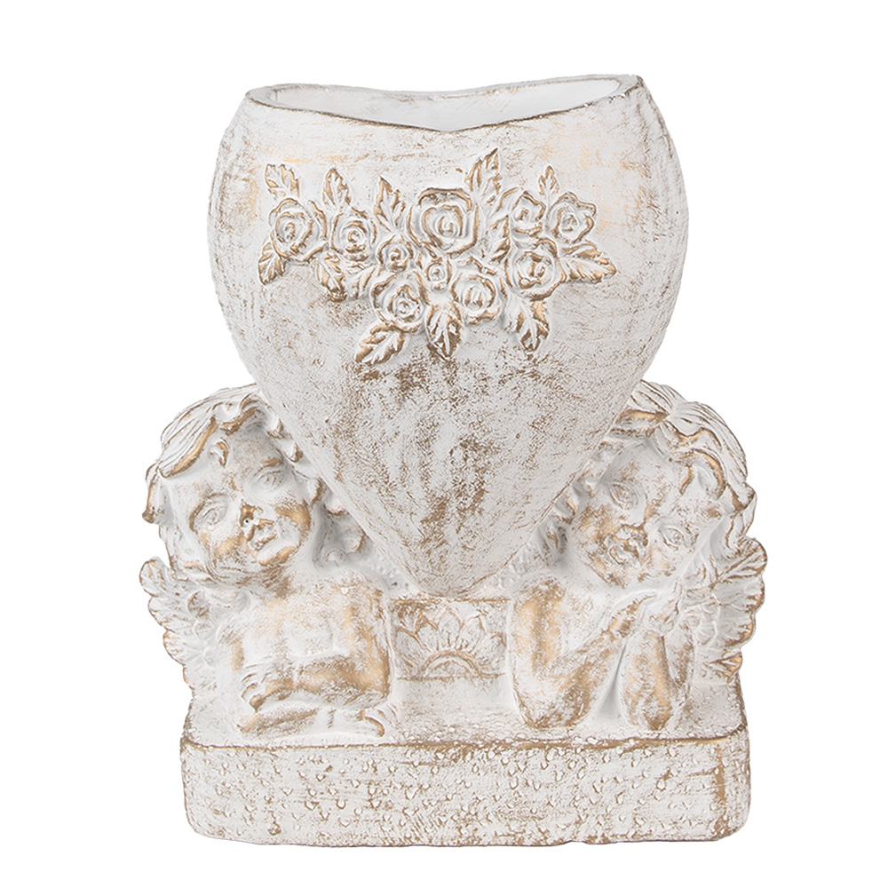 [6TE0508] Vaso Porta Bianco 23x13x25 cm