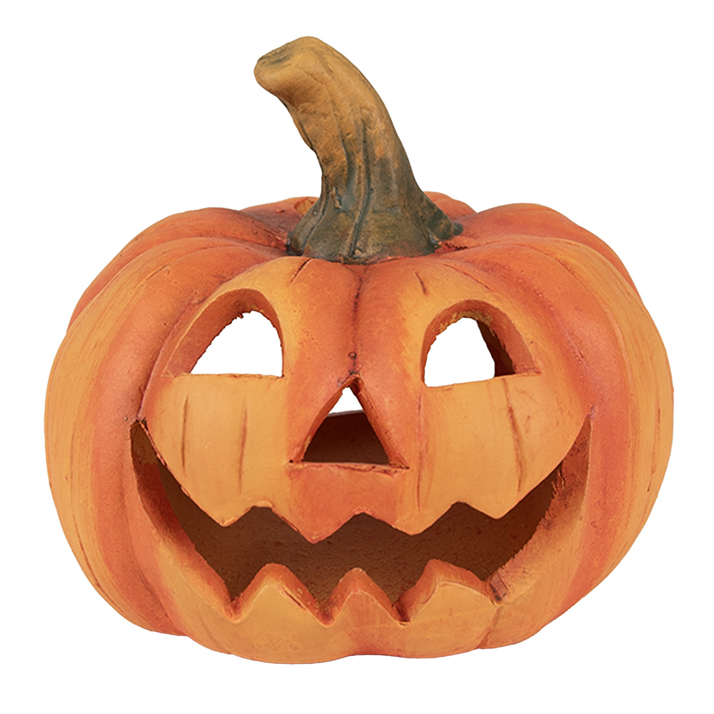 [6TE0515] Decorazione zucca Arancio Ø 13x12 cm