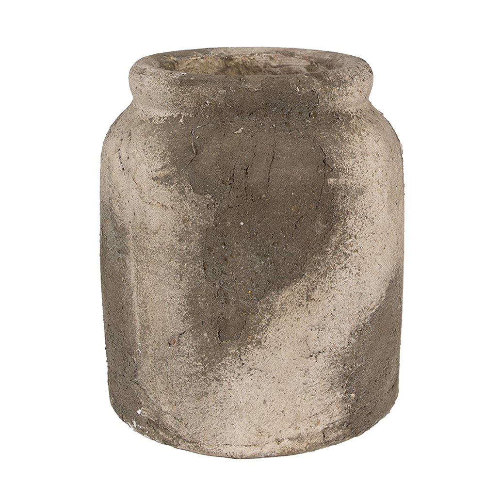 [6TE0518L] Flower Pot Inside Grey Beige Ø 16x19 cm