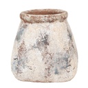 Vaso Porta Pianta Beige Grigio 10x10x10 cm