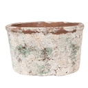 Flower Pot Inside Beige Green 21x13x12 cm