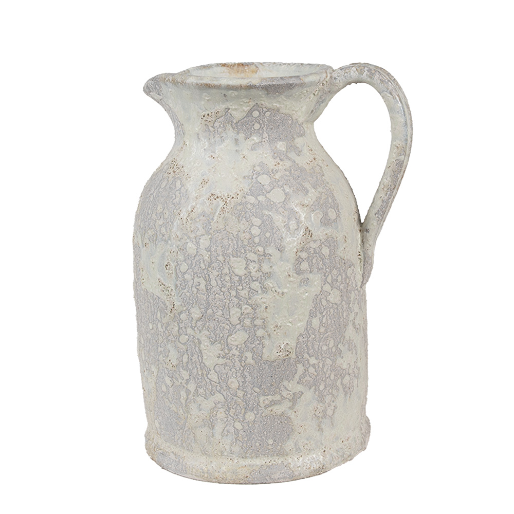 [6TE0538M] Pichet décoratif Beige Gris 16x13x21 cm