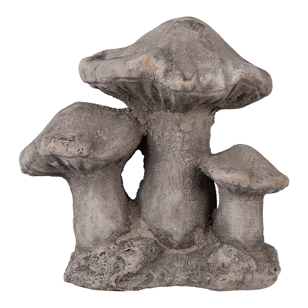 [6TE0569] Décoration Champignons Gris 16x12x15 cm