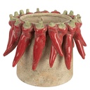 Pot de fleurs d`intérieur Beige Rouge Ø 21x17 cm