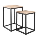 Bijzettafel (2) 36x36x52 cm / 31x31x42 cm
