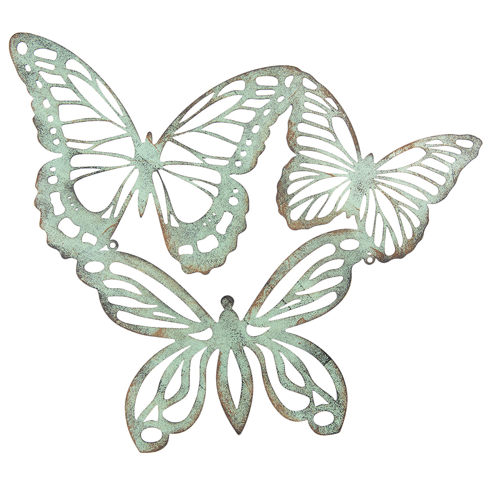 [6Y3184] Wanddecoratie vlinders 53x1x45 cm