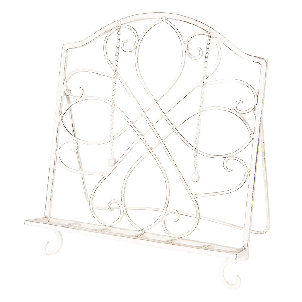 [6Y3329] Support pour livre de cuisine Blanc 31x23x34 cm