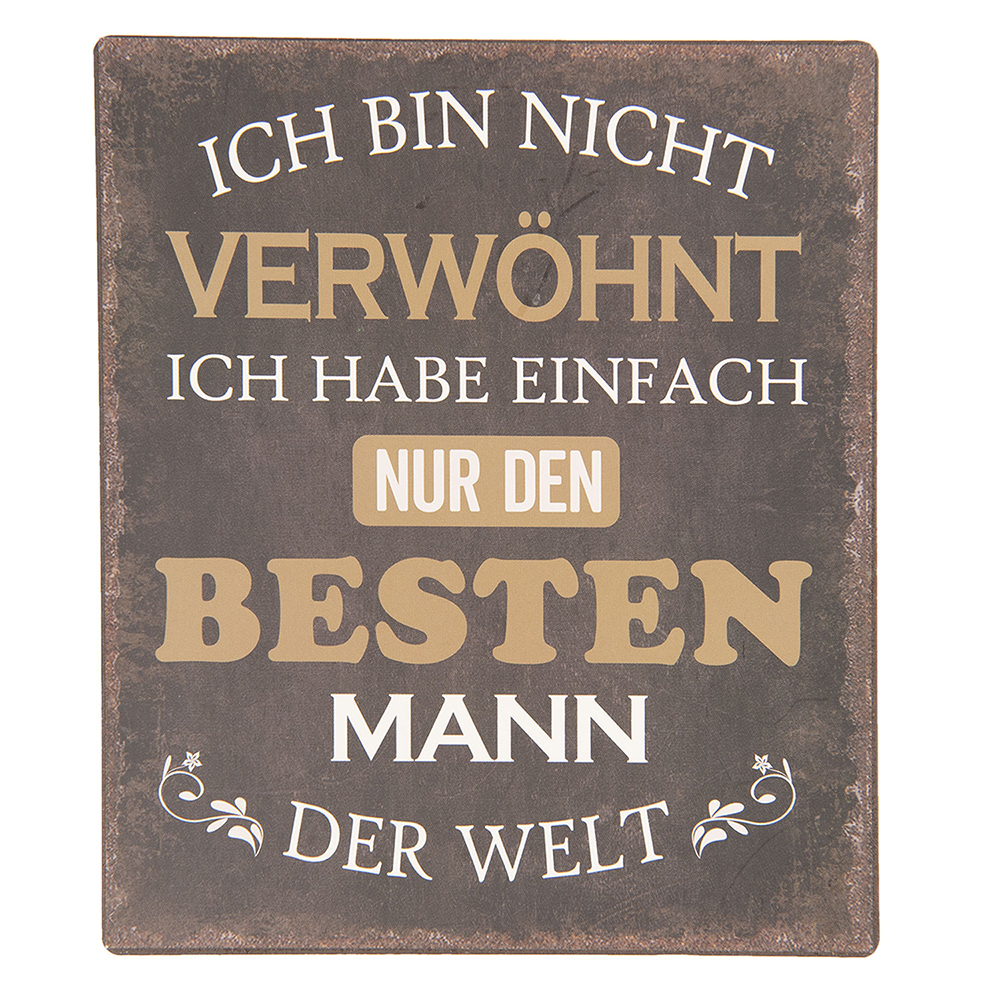 [6Y3645D] Tekstbord 13x1x15 cm