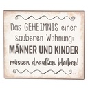 Textschild Weiß Schwarz 15x1x13 cm