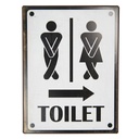 Text Sign Toilet 26x1x35 cm