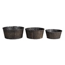 Planthouder Ø 24x11 / Ø 21x10 / Ø 19x8 cm (set 3)