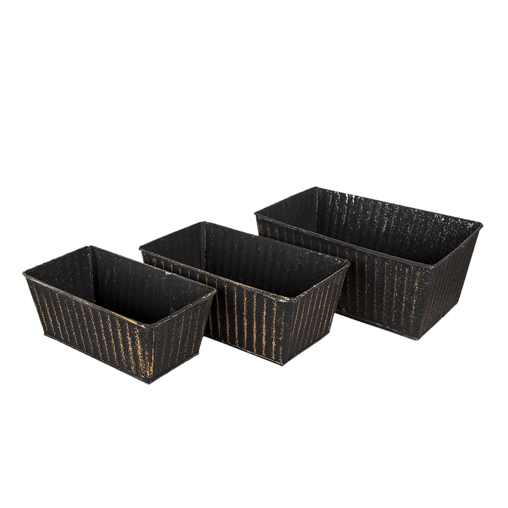 [6Y4626] Planthouder (3) 26x17x12 / 23x14x10 / 21x11x9 cm