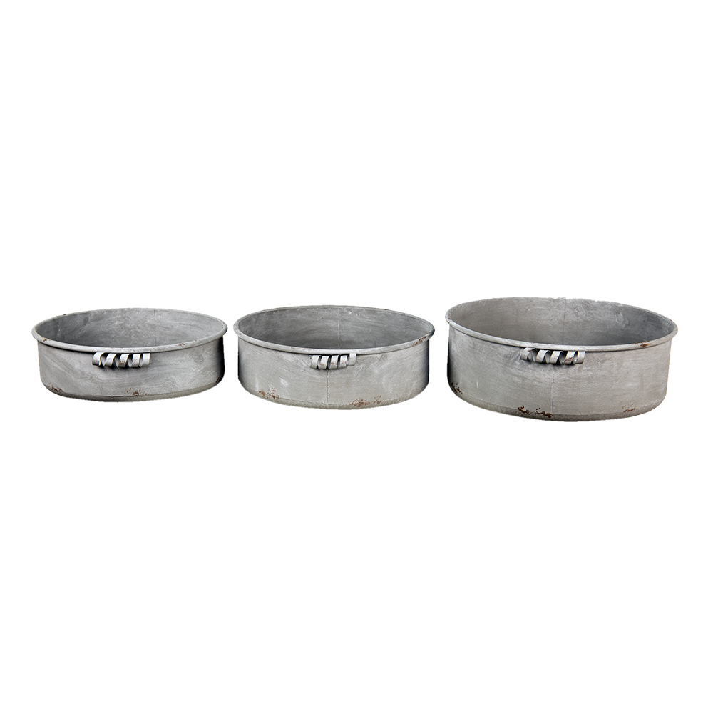 [6Y4651] Decoratieve schaal (3) Ø 38x12 / Ø 34x10 / Ø 32x9cm