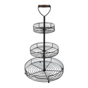 Etagere 3 Etagen Schwarz Ø 34x59 cm
