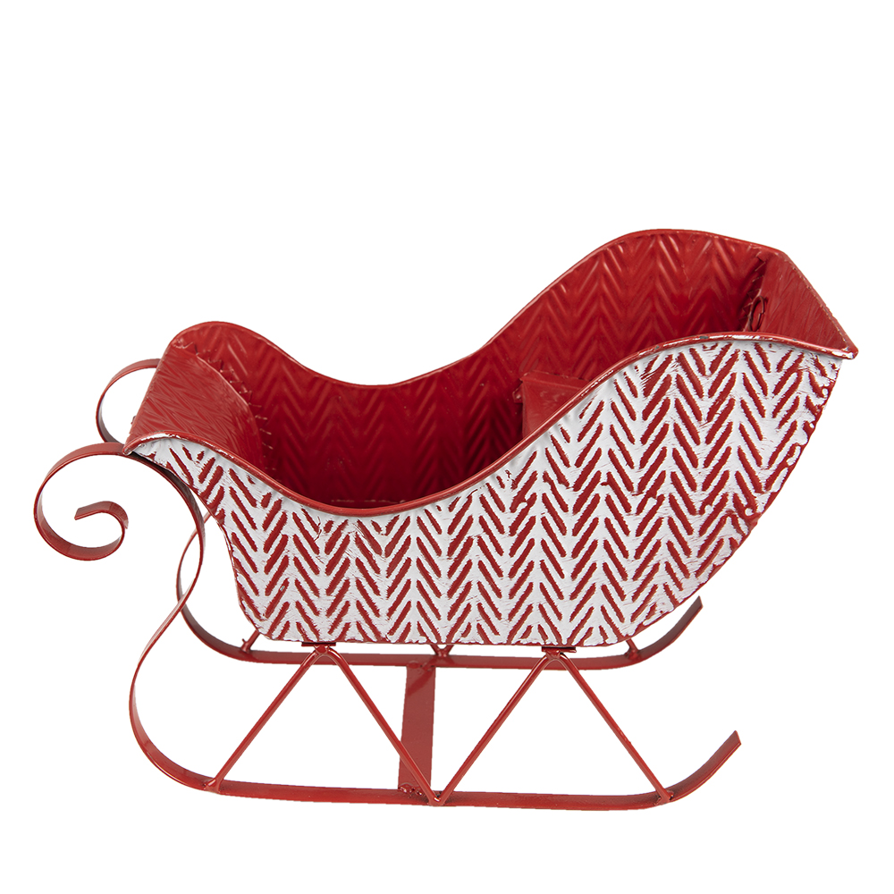 [6Y4708] Décoration de Noël traîneau Rouge 32x15x24 cm