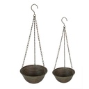 Hangende planthouder (2) Ø 25x12/62 / Ø 19x9/53 cm