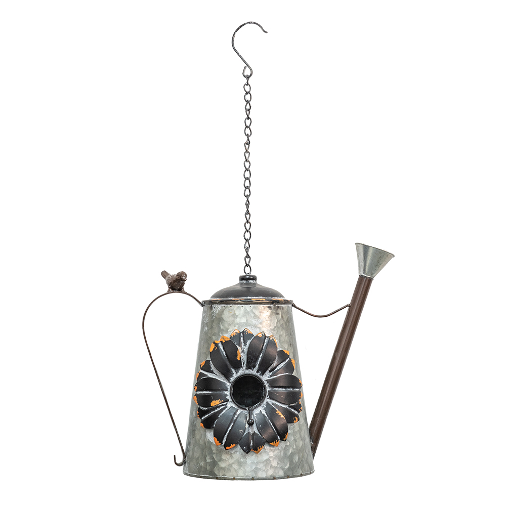[6Y4859] Vogelhaus Gieskanne Grau 37x21x30/63 cm