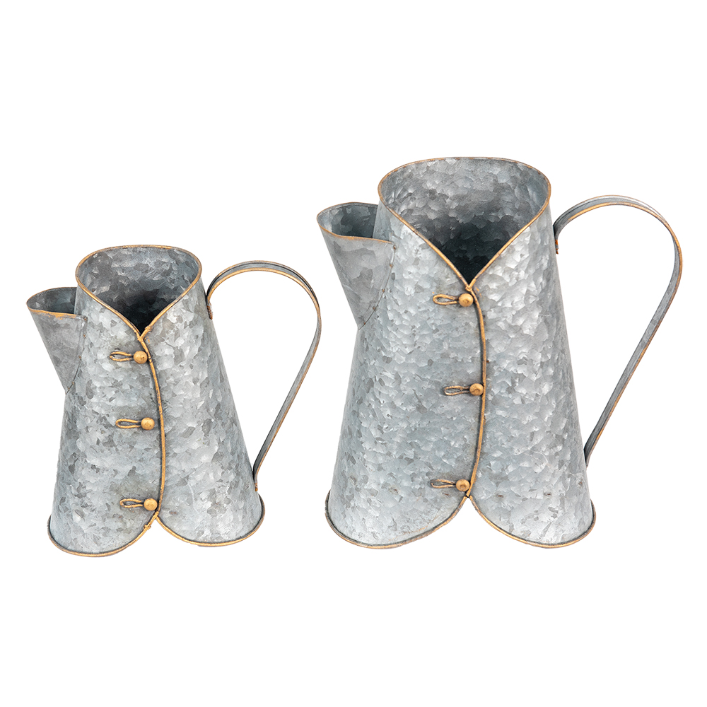 [6Y4877] Decoratieve schenkkan (2) 29x16x29 / 24x14x21 cm