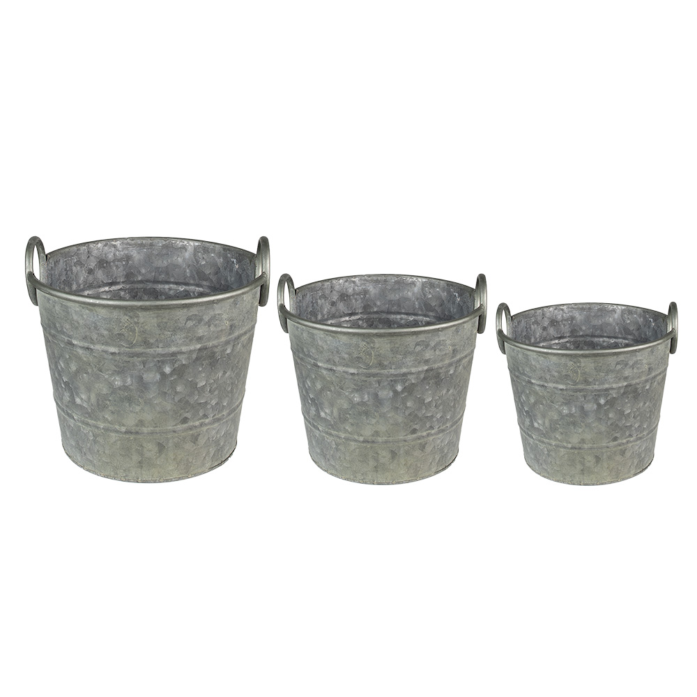 [6Y4878] Decoration planthouder (3) Ø 32x25 / Ø 29x23 / Ø 26x21 cm