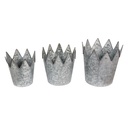 Porte-plante Gris Ø 29x27 / Ø 25x24 / Ø 21x20 cm