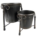 Planthouder (set van 2) Ø 17x23 / Ø 12x17 cm