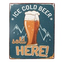 Textschild Blau Gelb 20x1x25 cm