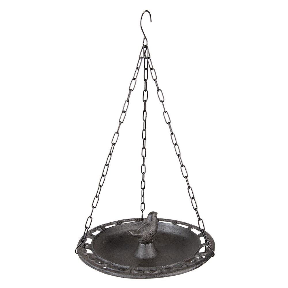 [6Y5288] Abbeveratoio per uccelli Marrone Ø 23x8/36 cm