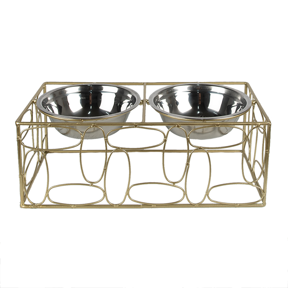 Dieren voerbak 38x20x13 cm / 2x500 ml