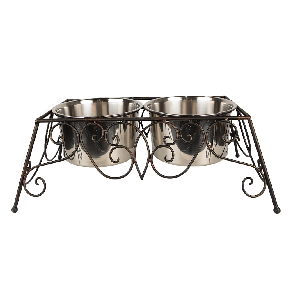 [6Y5434] Dieren voerbak 46x26x16 cm / 2x2000 ml